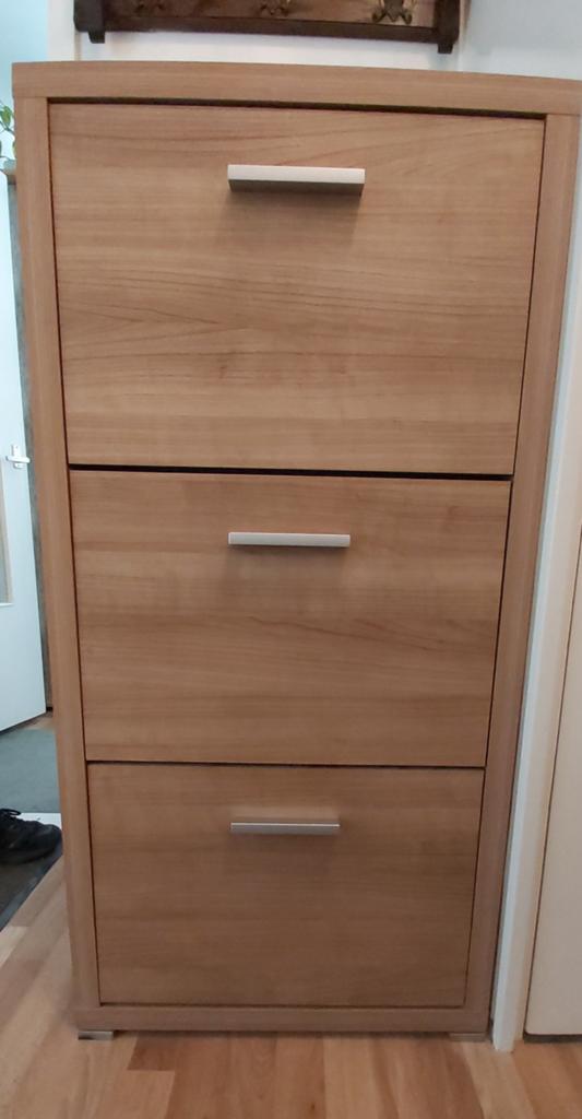 Schoenenkast met 3 vakken - Houtkleur, Huis en Inrichting, Ophalen, Gebruikt, Modern