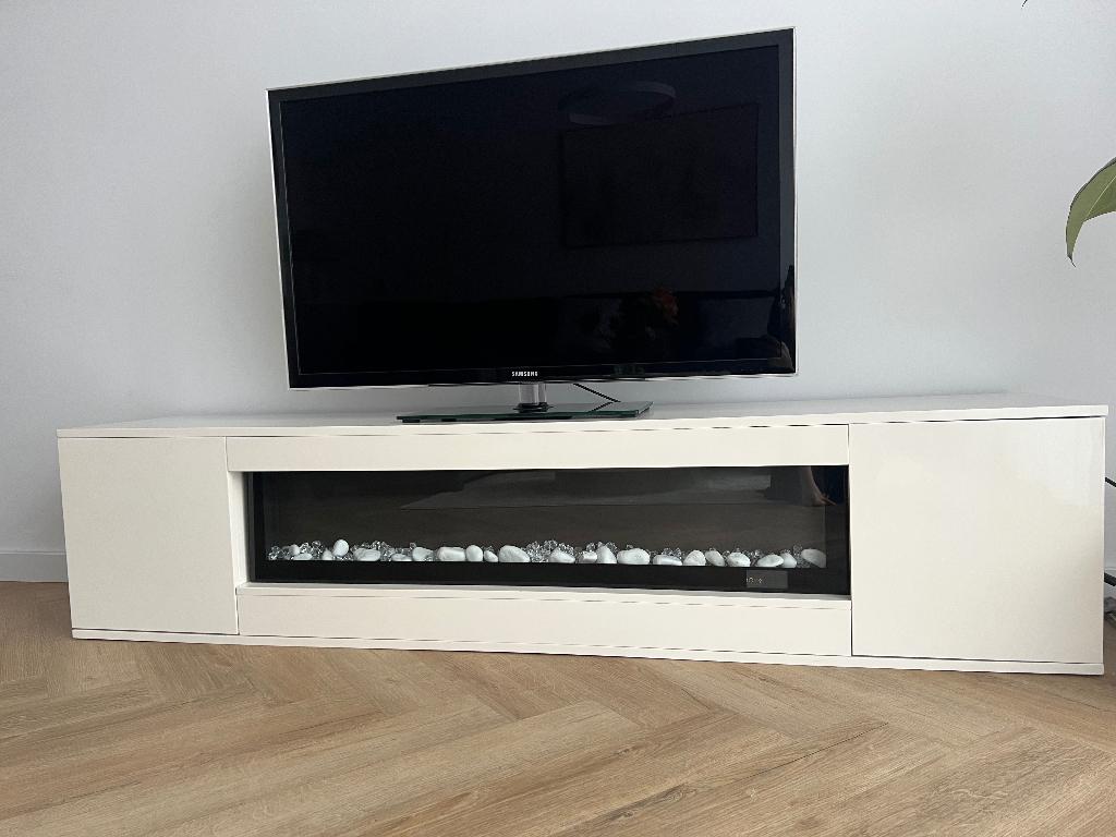 Tv meubel met haard, Ophalen, Gebruikt, 200 cm of meer, Minder dan 100 cm