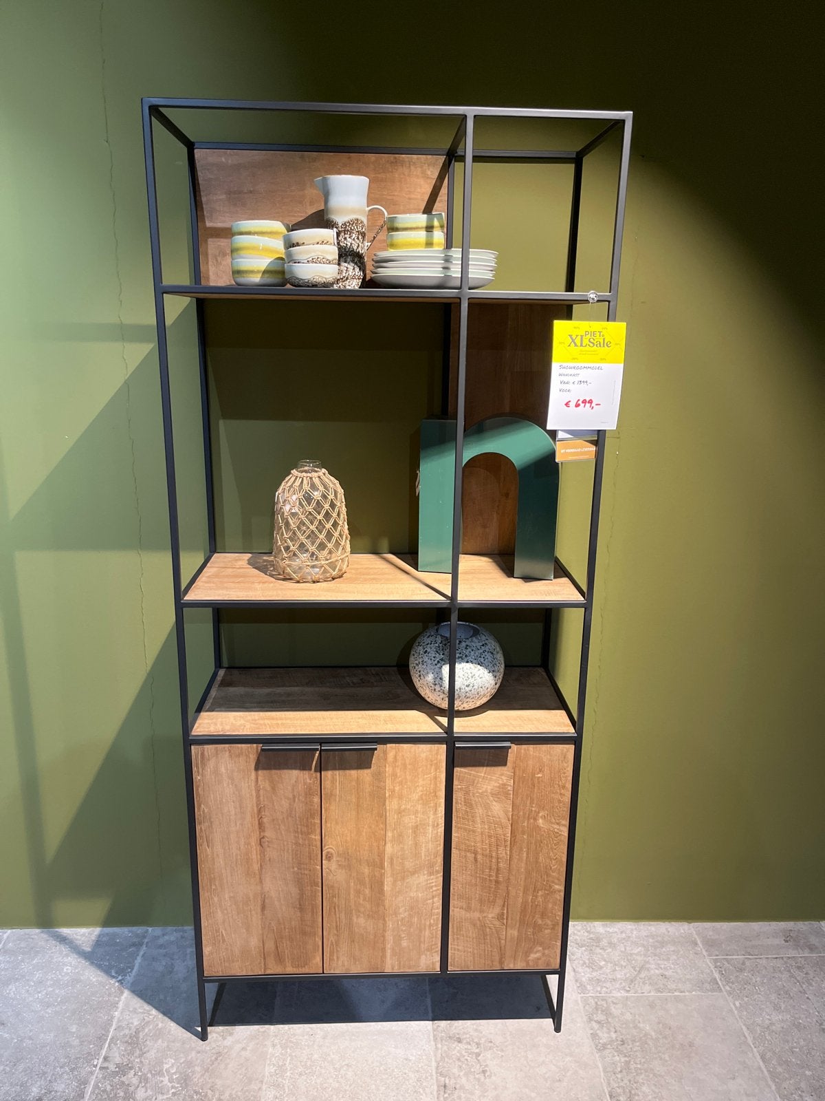 Teak Wandkast Duke - Showroommodel Piet Klerkx Waalwijk, Huis en Inrichting, Ophalen, Zo goed als nieuw