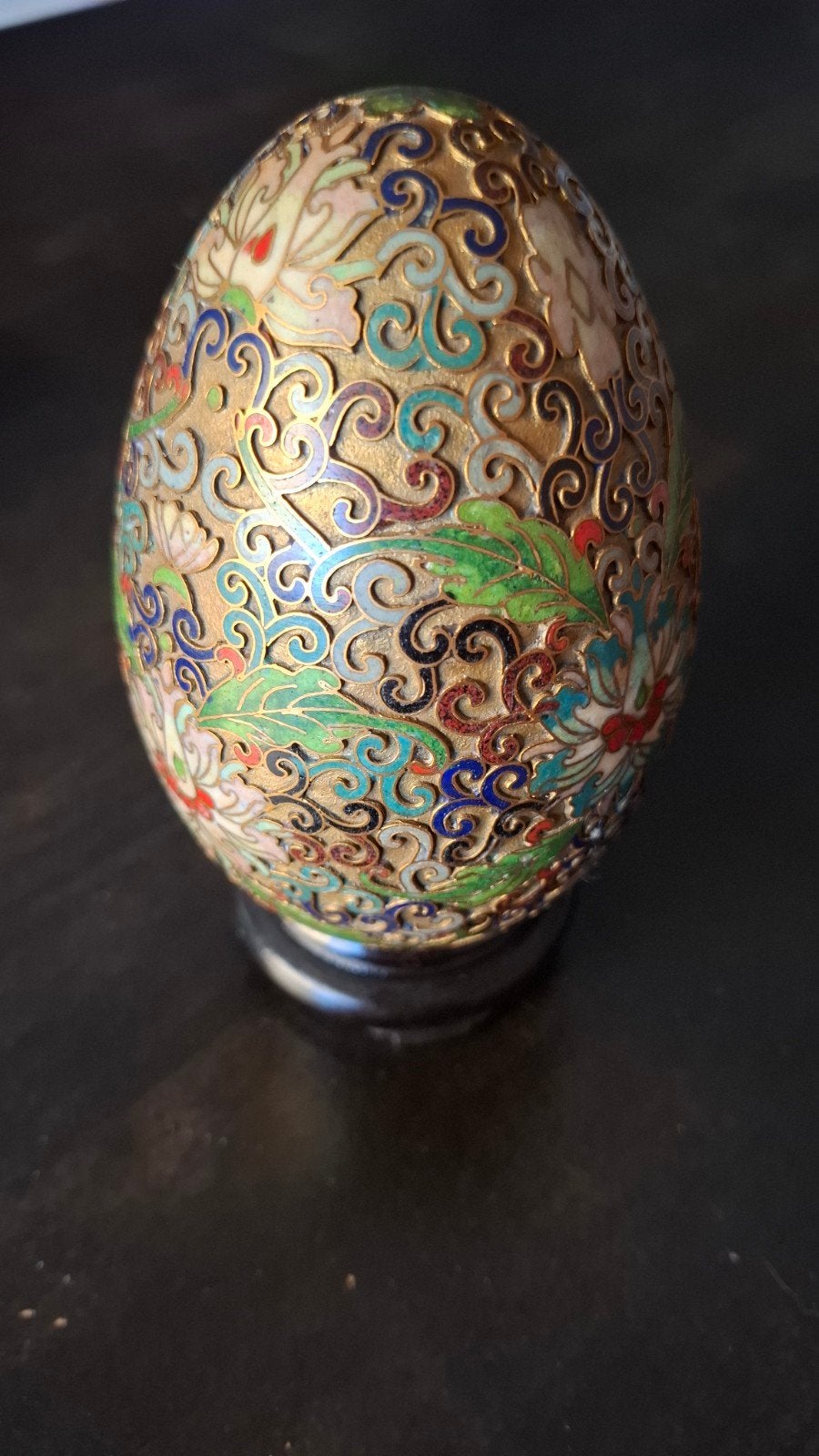 Decoratief Cloisonné Ei op Standaard - Handgemaakt, Ophalen