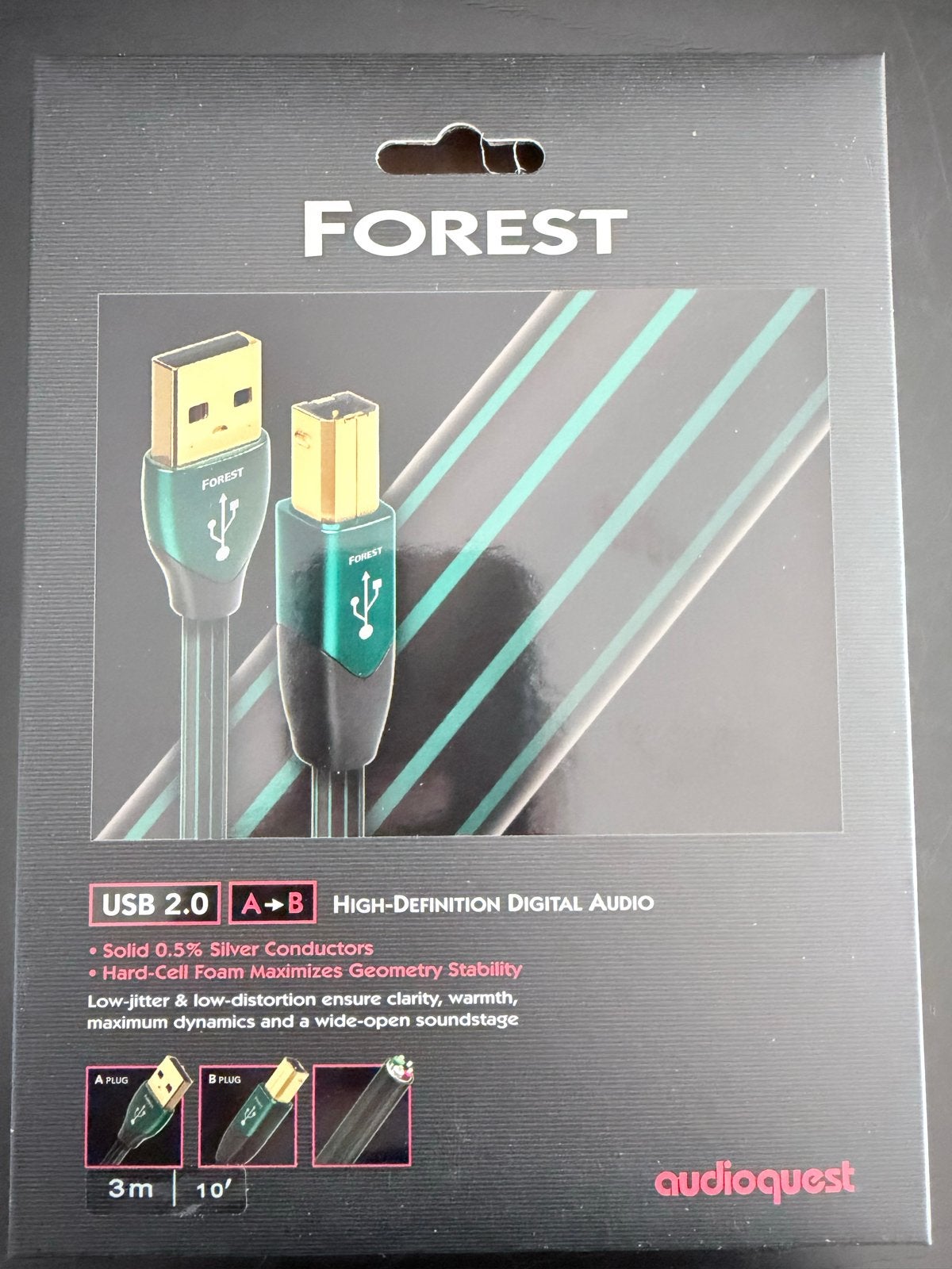 AudioQuest Forest USB 2.0 A naar B kabel - 3 meter