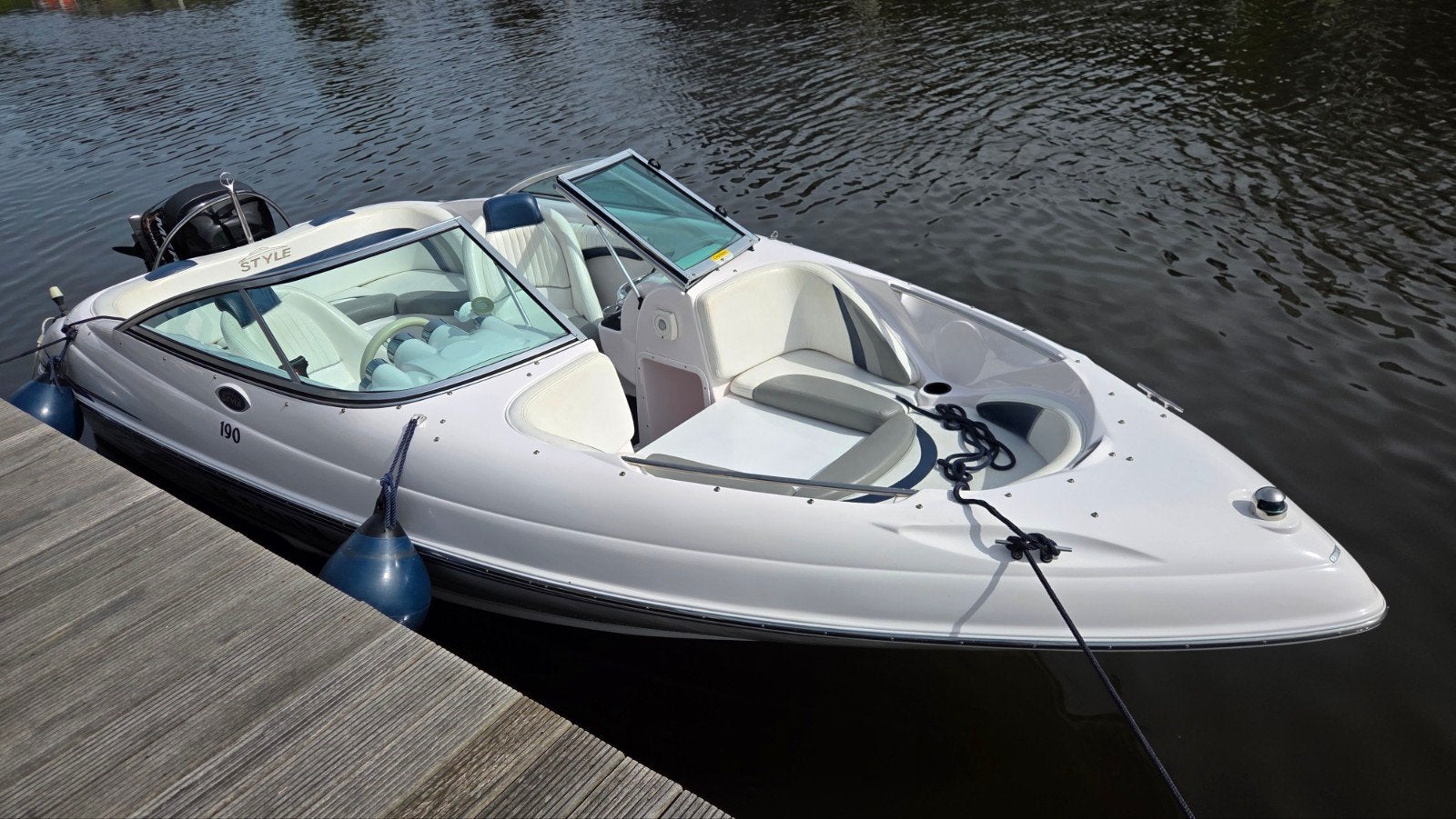 Fibrafort Style 190 met krachtige Mercury 115pk motor, Overige merken, Elektrische start, 70 tot 120 pk, Ophalen of Verzenden