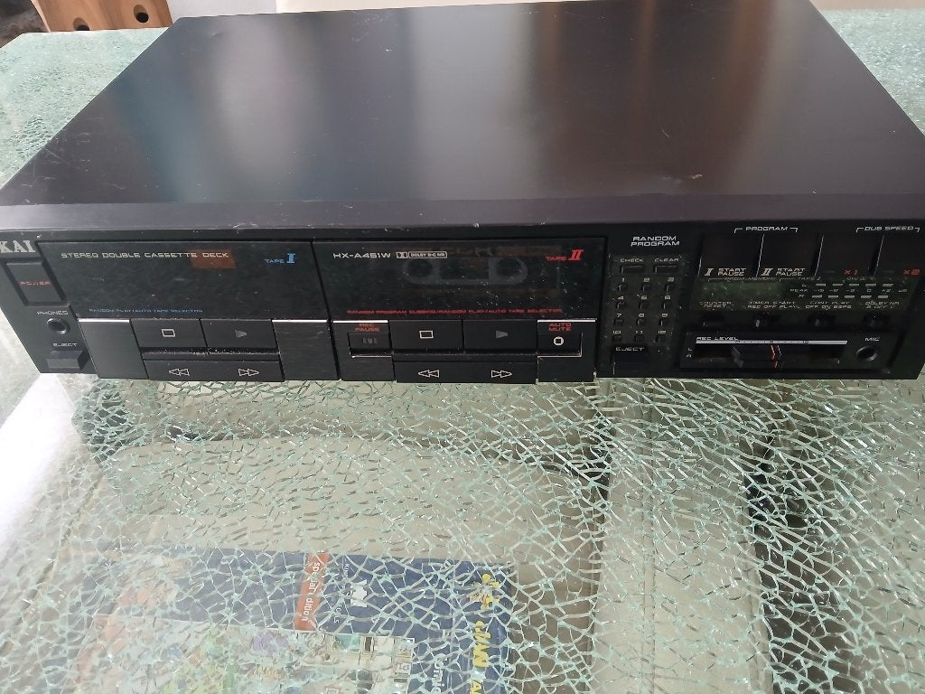 Akai dubbel cassettedeck HX-A451W, Audio, Tv en Foto, Cassettedecks, Ophalen of Verzenden, Dubbel, Akai