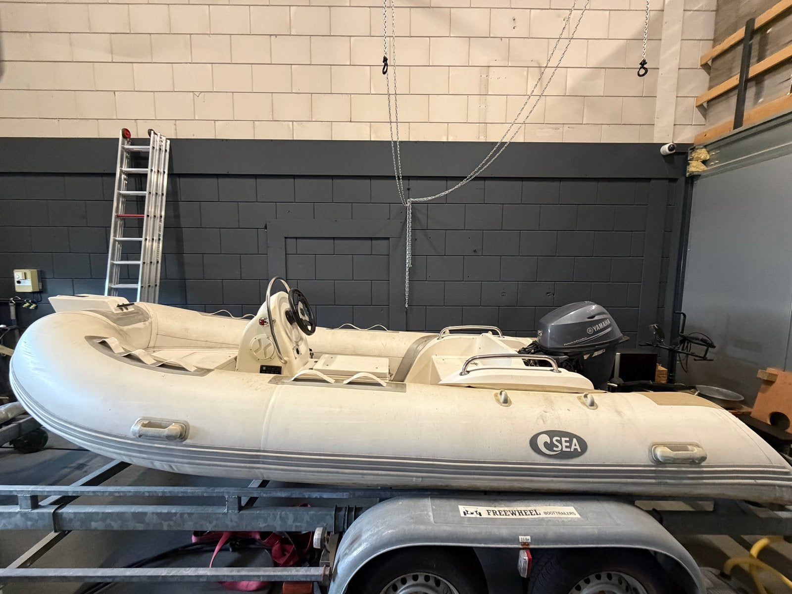 Sea RIB 3.9m met 15pk Yamaha buitenboordmotor (2014), Watersport en Boten, Ophalen, Overige merken, Gebruikt, Inclusief motor