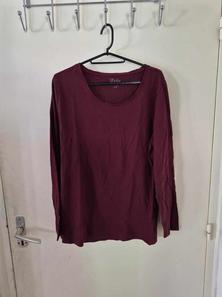 Dolce Bella XXL Bordeauxrode Lange Mouwen Top, Dolce Bella, Maat 46/48 (XL) of groter, Ophalen of Verzenden, Lange mouw