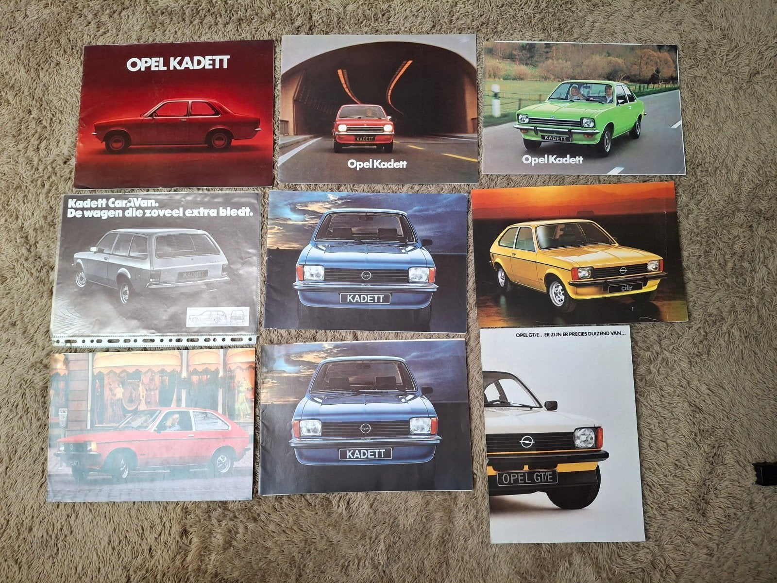 Lot autofolders Opel Kadett C, Verzenden, Opel