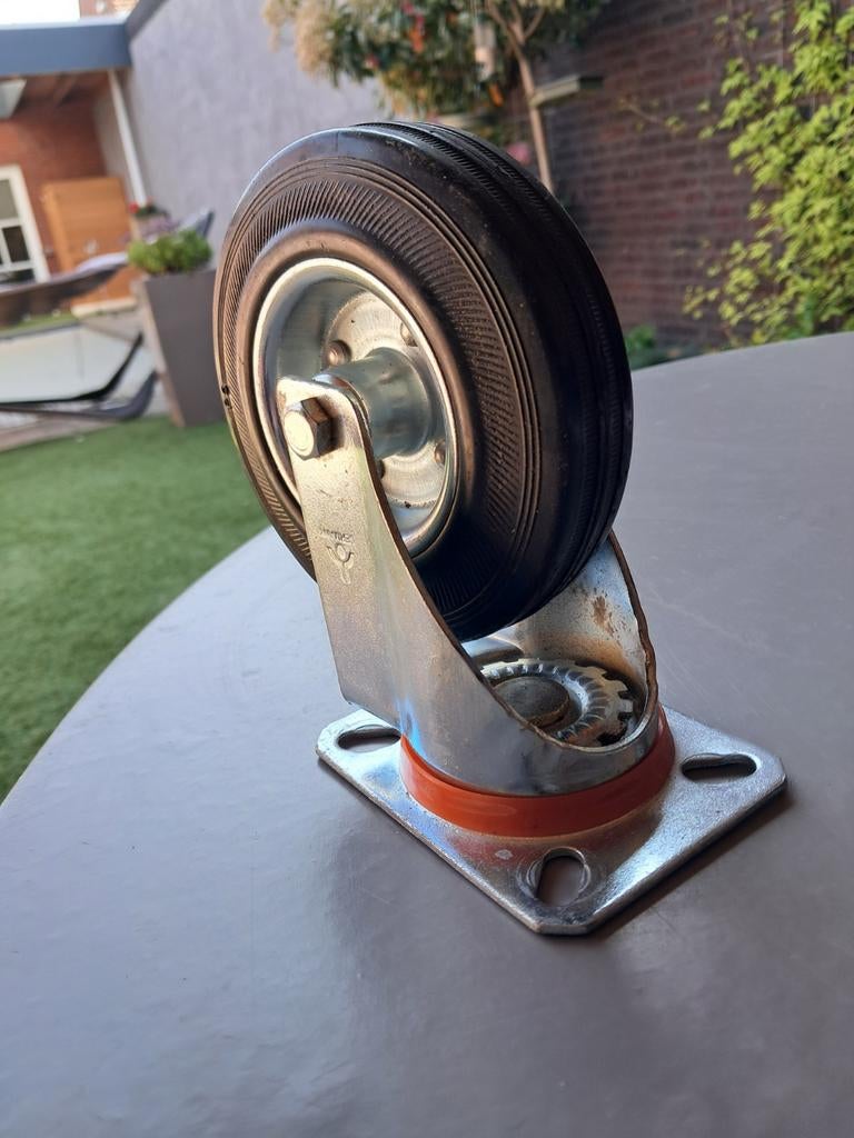 Zwaar transport zwenkwiel - 125mm diameter, 150mm hoogte, Doe-het-zelf en Verbouw, Zwenkwielen, Ophalen