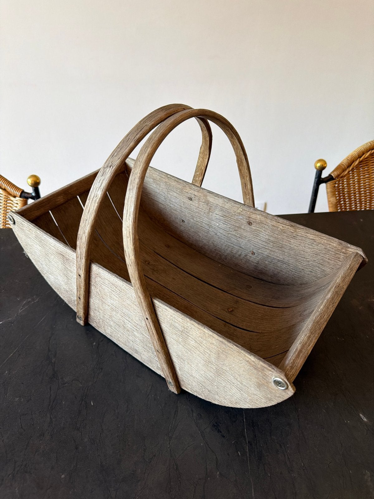 Vintage Engelse Trug Bloemenmand - Lengte 40 cm, Ophalen of Verzenden