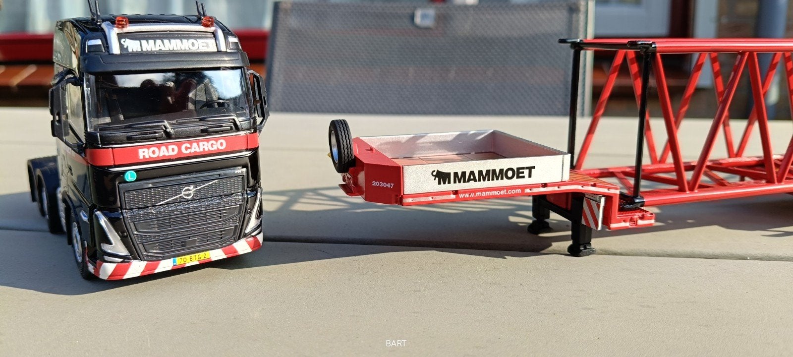 VOLVO FH MAMMOET 3AS SCHUIFSEMI, Hobby en Vrije tijd, Modelauto's | 1:50, Ophalen of Verzenden, Nieuw, Bus of Vrachtwagen, Overige merken