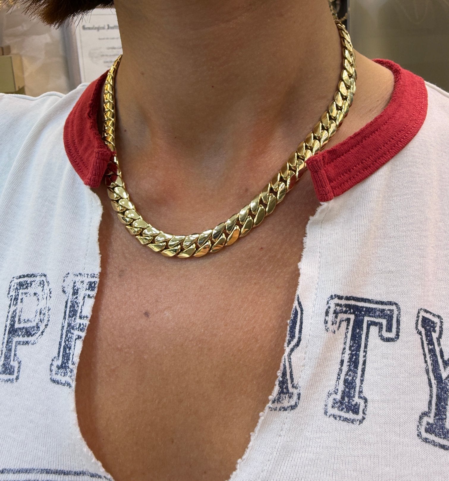 18KT Goud - 27.7 Gram - Ketting - Armband - CUBAN, Ophalen, Nieuw, Goud