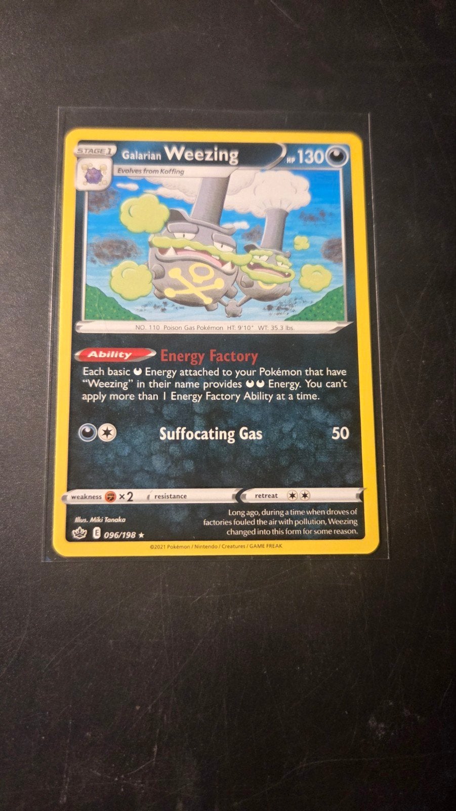 Galarian Weezing 096/198 (rare) - Chilling Reign, Verzenden, Zo goed als nieuw, Losse kaart