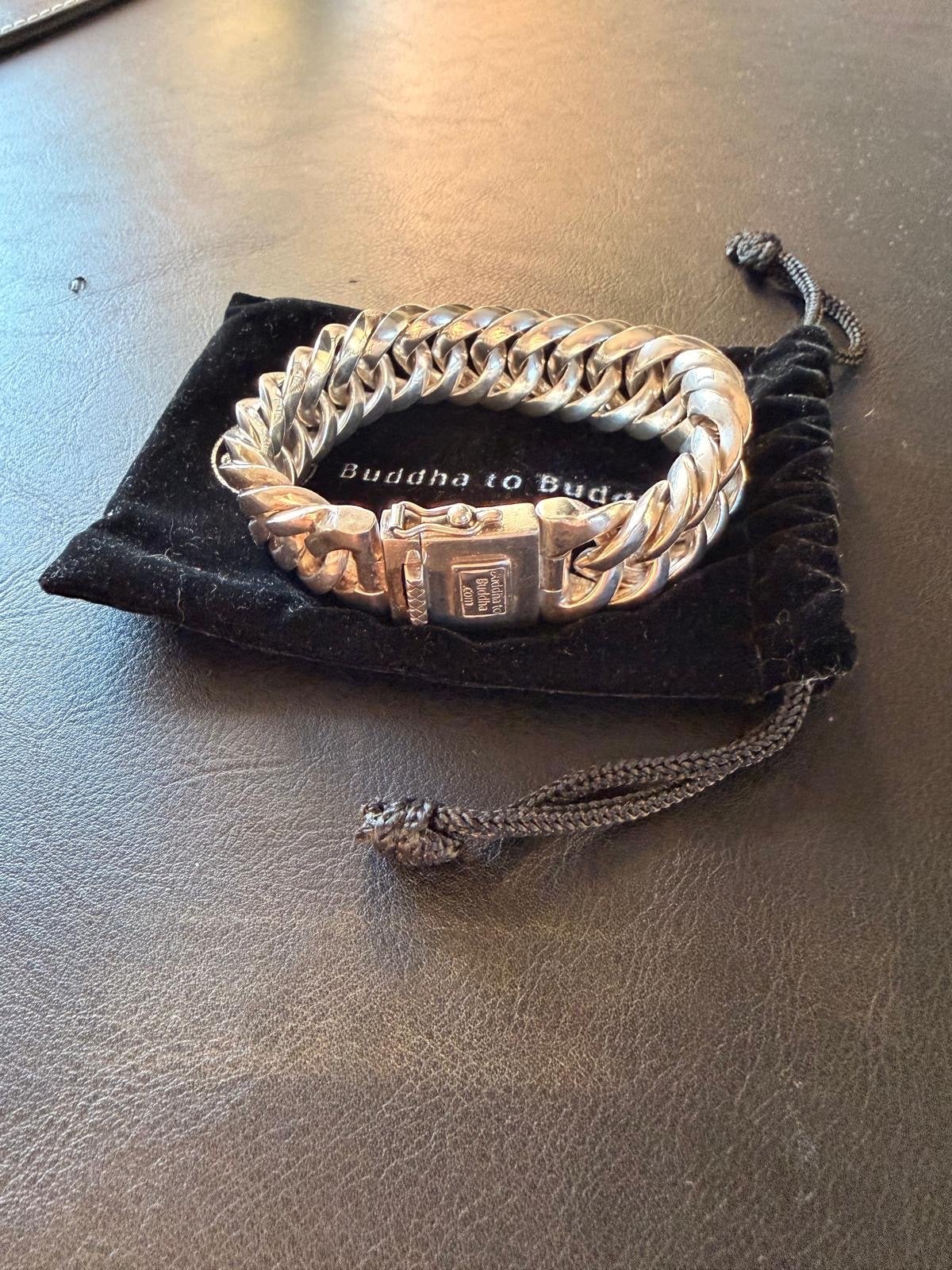 Buddha to buddha XL armband - 925 Sterling zilver, Sieraden, Tassen en Uiterlijk, Armbanden, Ophalen of Verzenden, Zo goed als nieuw