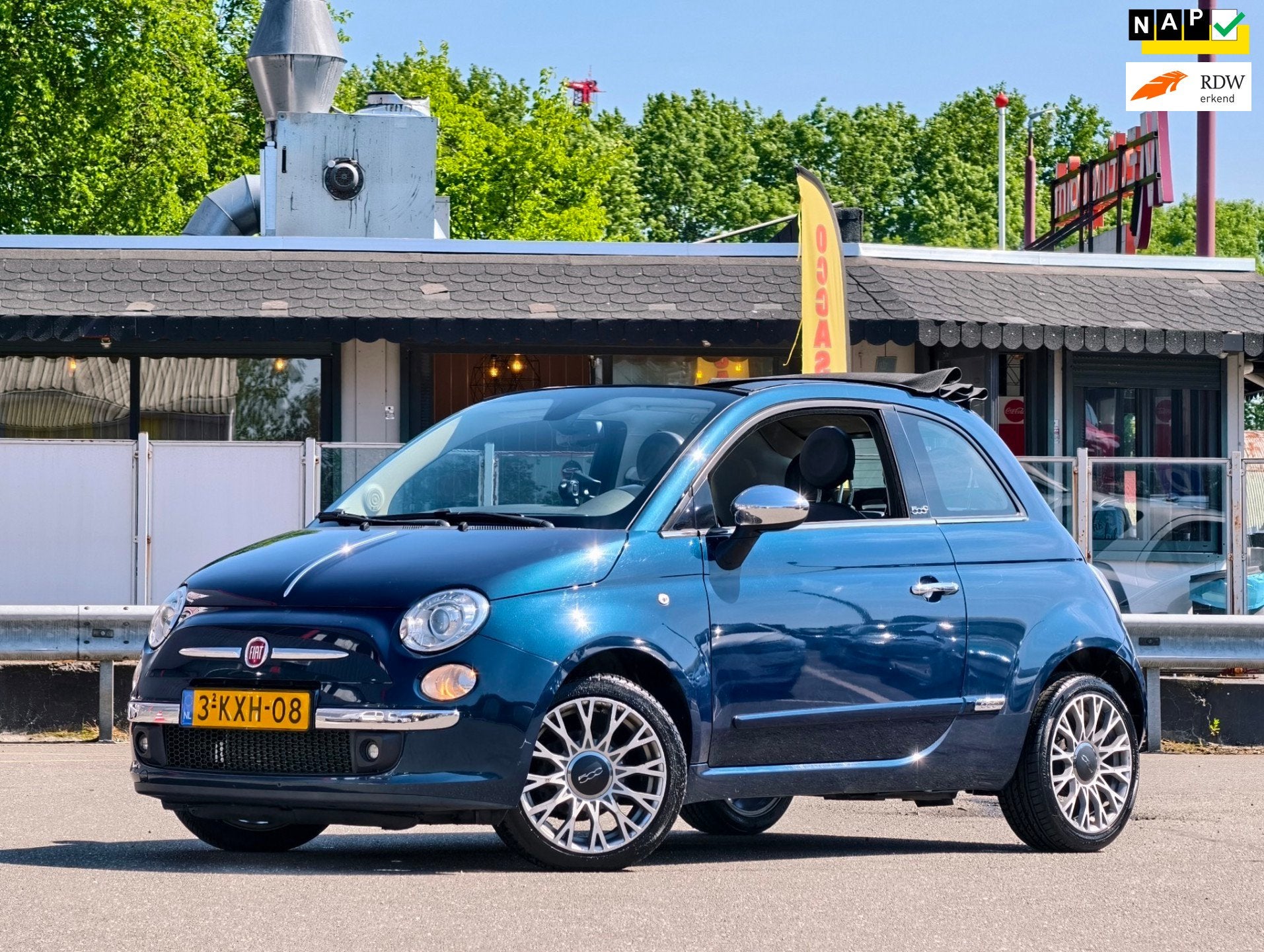 Fiat 500 C 0.9 TwinAir Lounge / AUTOMAAT / CABRIO / NAP / LE, Auto's, Euro 5, 86 pk, Gebruikt, Cabriolet