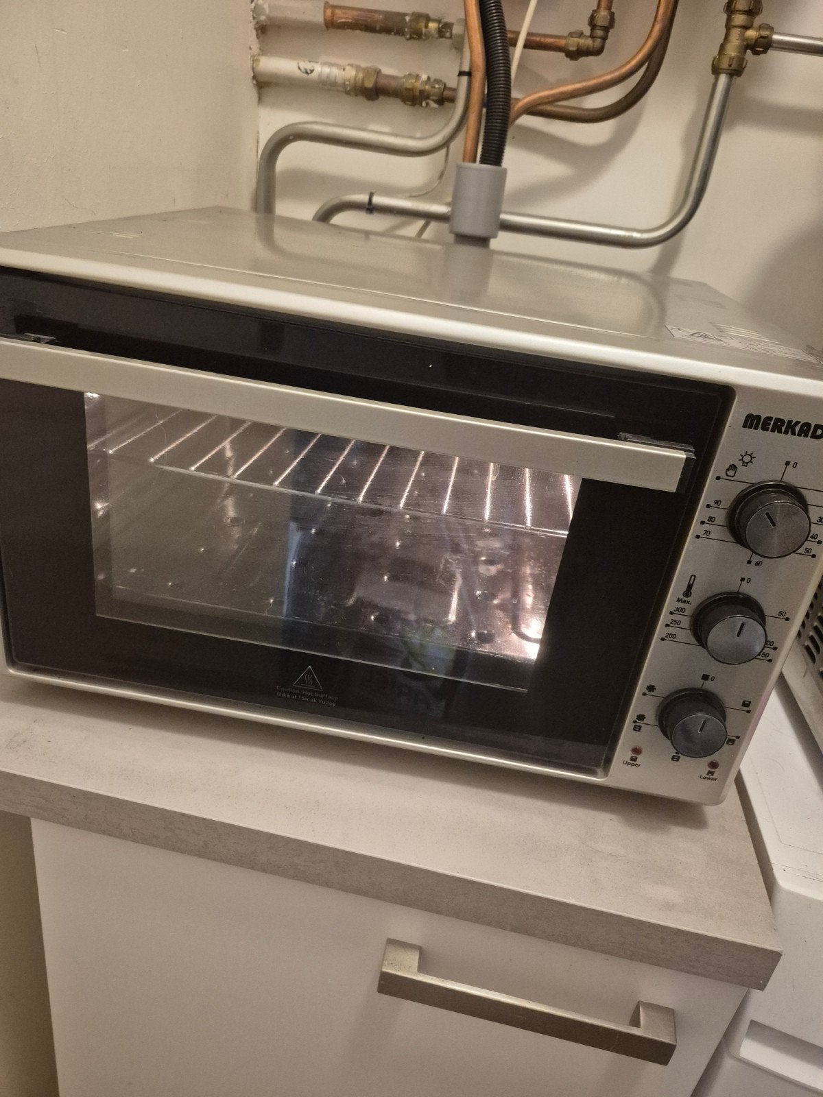 Merkador Mini-oven met Grill - Compact en Veelzijdig, Ophalen, Minder dan 45 cm, Oven met grill, Gebruikt