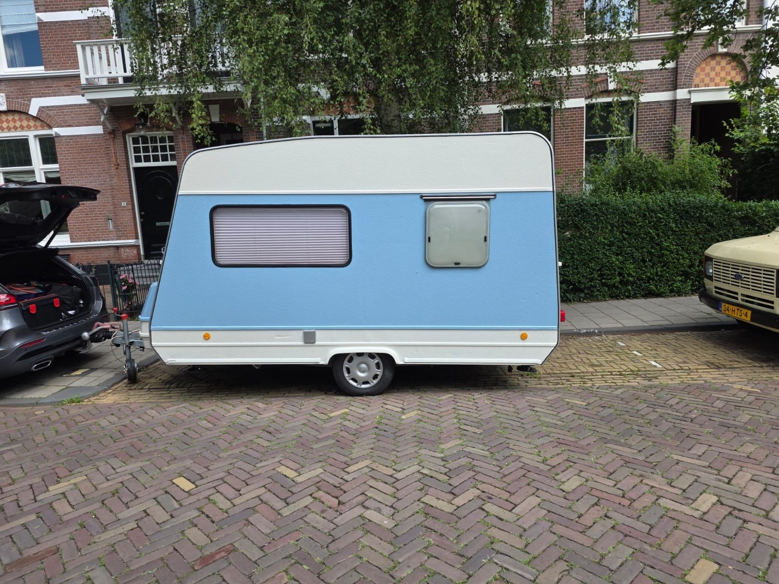 Retro bustner caravan italiaans style, Particulier, Rondzit, Koelkast