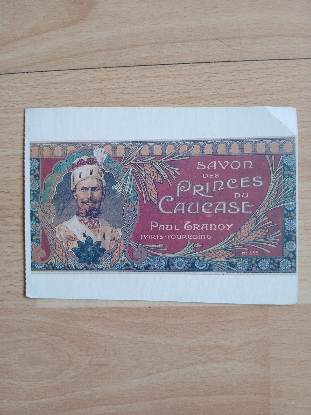 Antieke Franse zeepdoos etiket ansichtkaart c.1900, Ophalen of Verzenden, Voor 1920, Ongelopen, Overige thema's