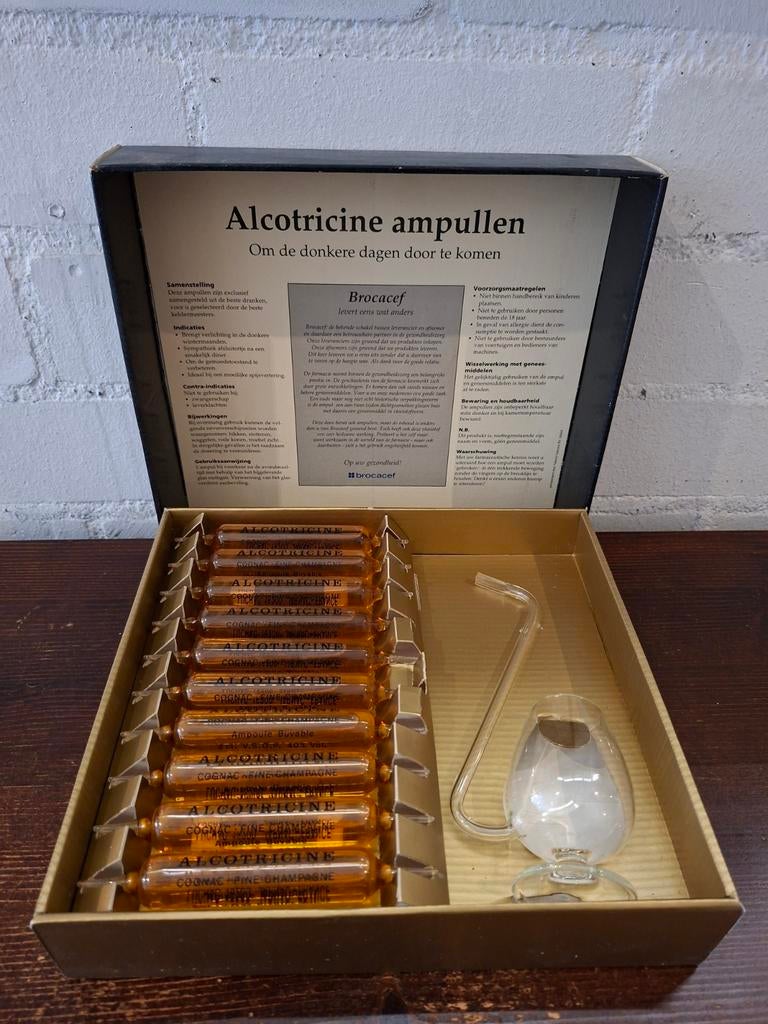 Uniek Brocacef Relatiegeschenk: Alcotricine Cognac Ampullen, Ophalen