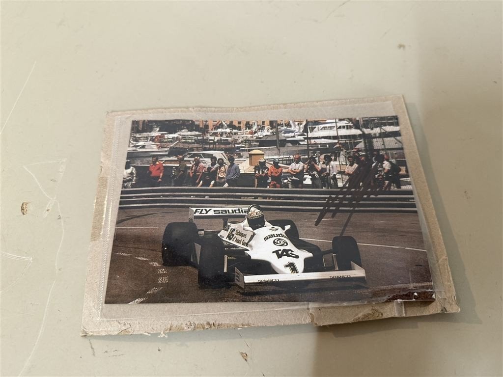 Alan Jones Gesigneerde F1 Foto - 1981 Monaco - Williams, Verzamelen, Ophalen of Verzenden, Zo goed als nieuw, Auto's