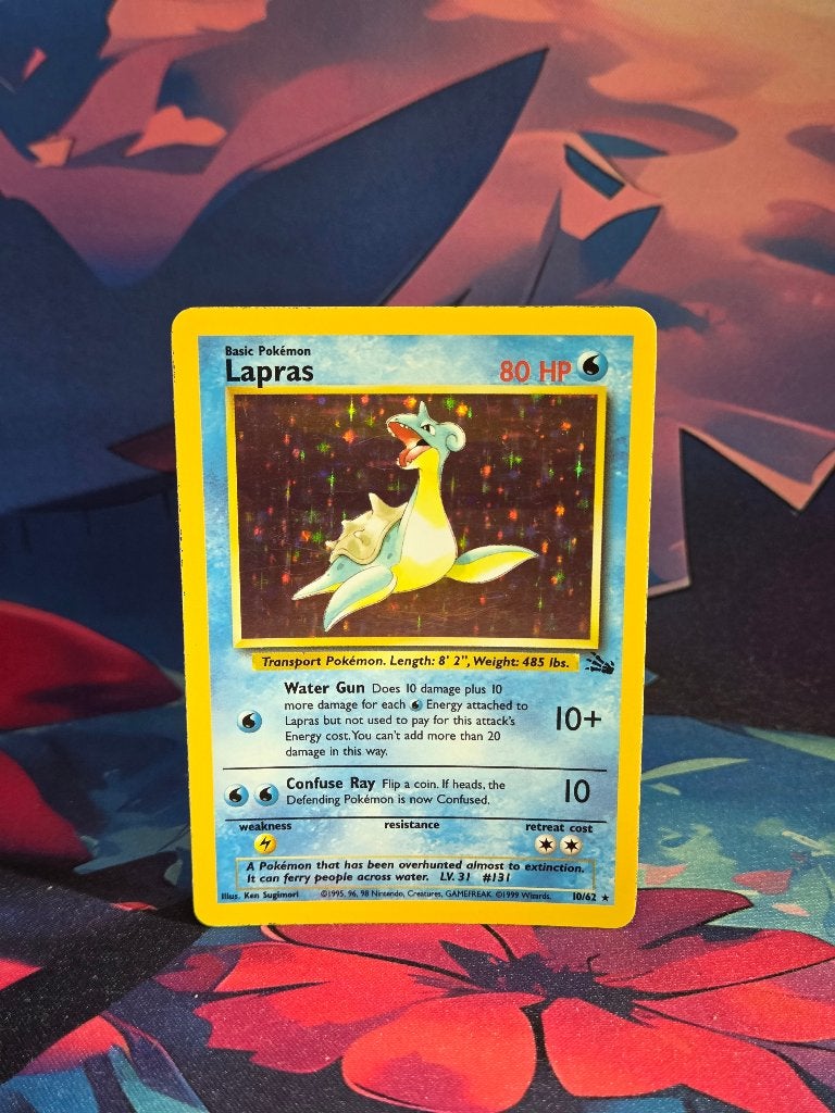 Lapras 10/62 – Fossil Holo, Ophalen of Verzenden, Zo goed als nieuw