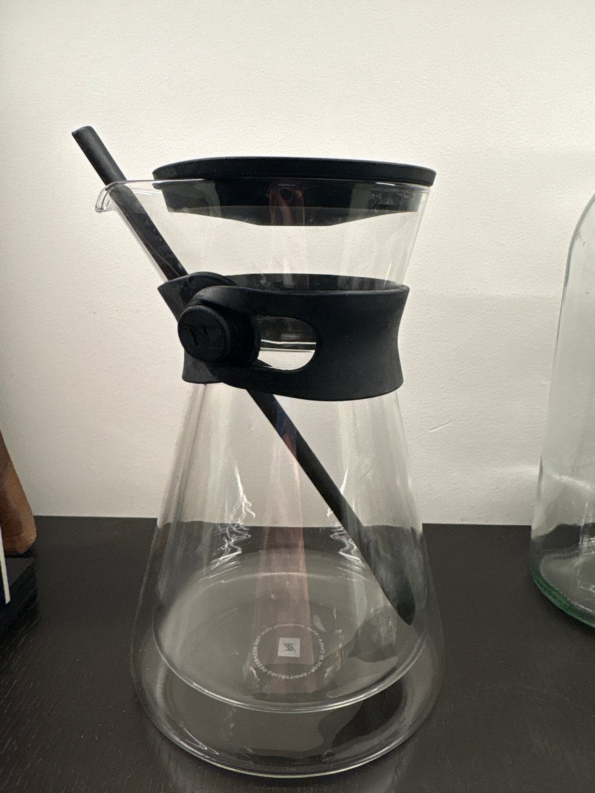Nespresso Vertuo Glazen Koffiekan met Roerder, Ophalen of Verzenden, Zo goed als nieuw, Zwart, Overige merken