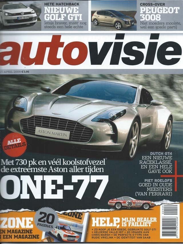 Autovisie 9 2009 : VW Golf GTI - Peugeot 3008 - Jaguar XF, Ophalen of Verzenden, Gelezen, Algemeen