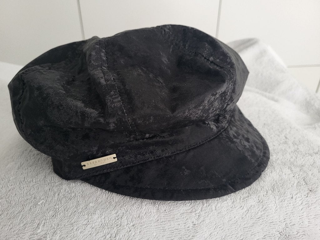 Seeberger Newsboy/ Ballonpet Regenbestendig Zwart, Seeberger, One size fits all, Ophalen of Verzenden, Pet