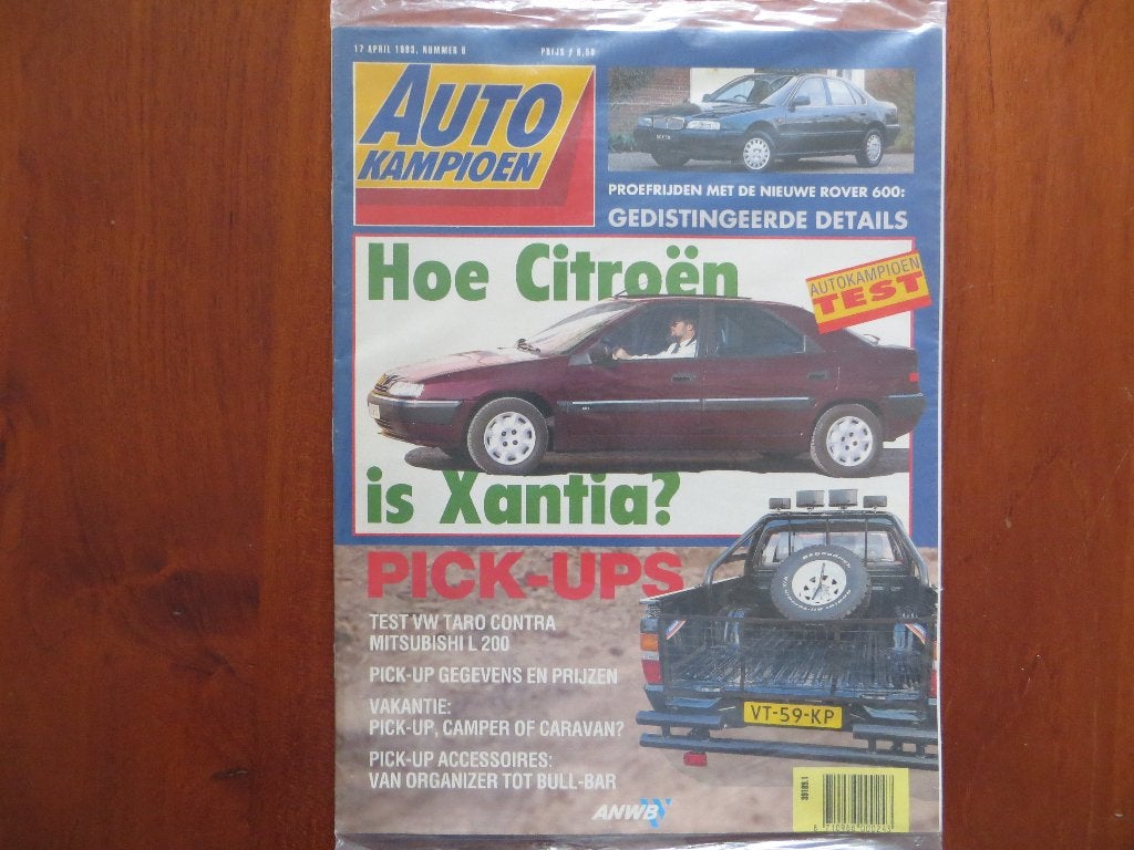 Autokampioen 8 1993 Citroën Xantia, Rover 600, VW Taro, Ophalen of Verzenden, Nieuw, Citroën