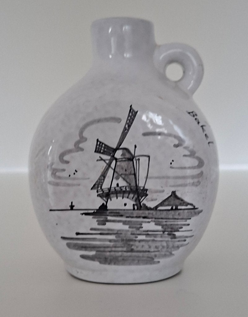 Souvenir vaasje Bakel met molen decoratie, Ophalen of Verzenden
