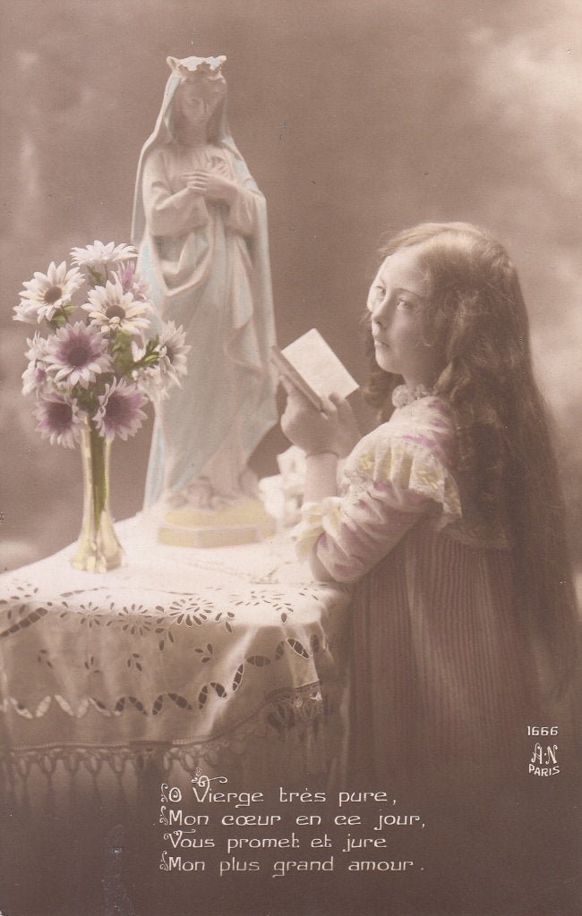 Meisje lang haar Mariabeeld, Ophalen of Verzenden, Voor 1920, Kinderen