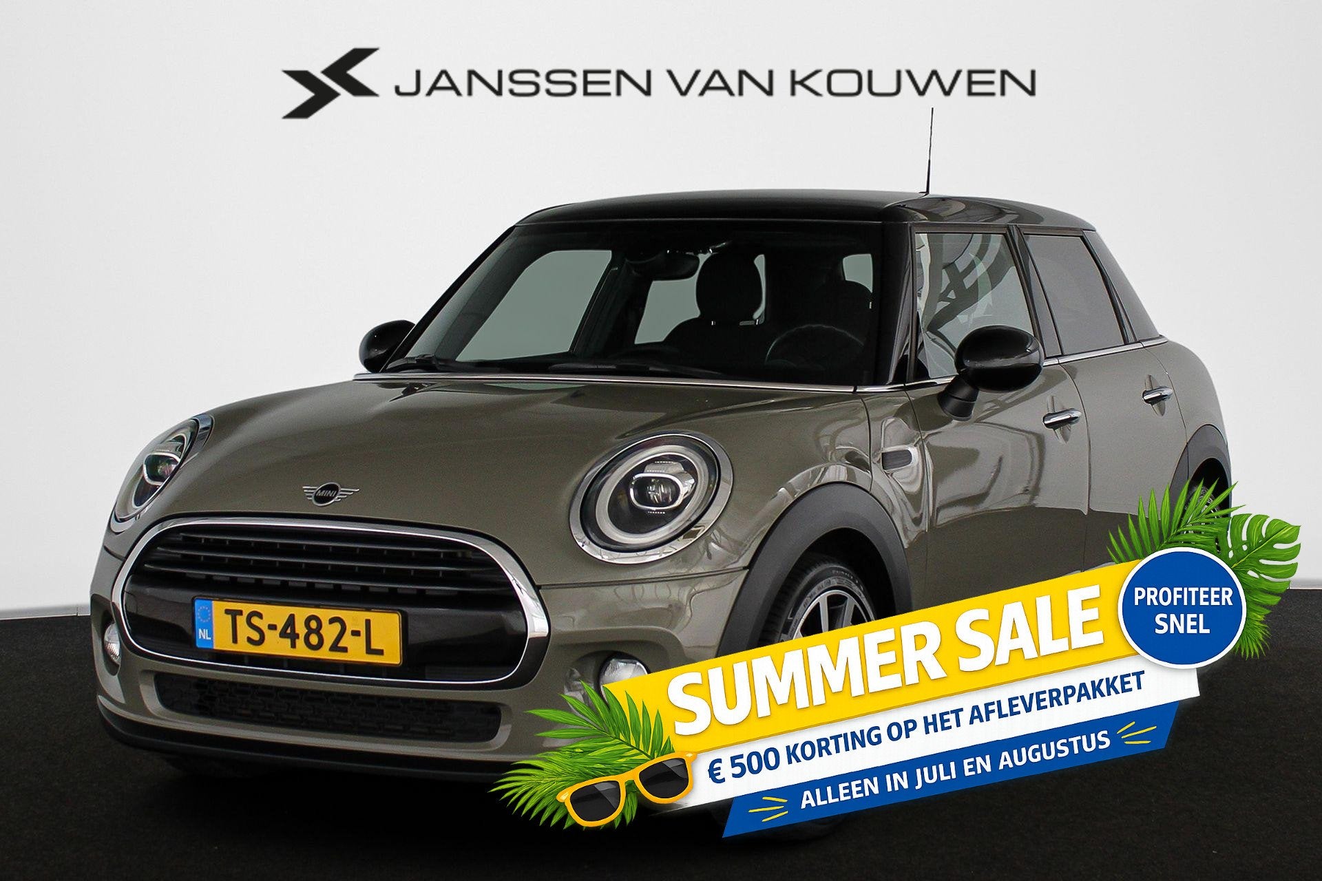 MINI 5-Deurs 1.5 Cooper Chili Sportstoelen Stoelverwarming N, Auto's, Mini, Voorwielaandrijving, 136 pk, Gebruikt, Leder en Stof