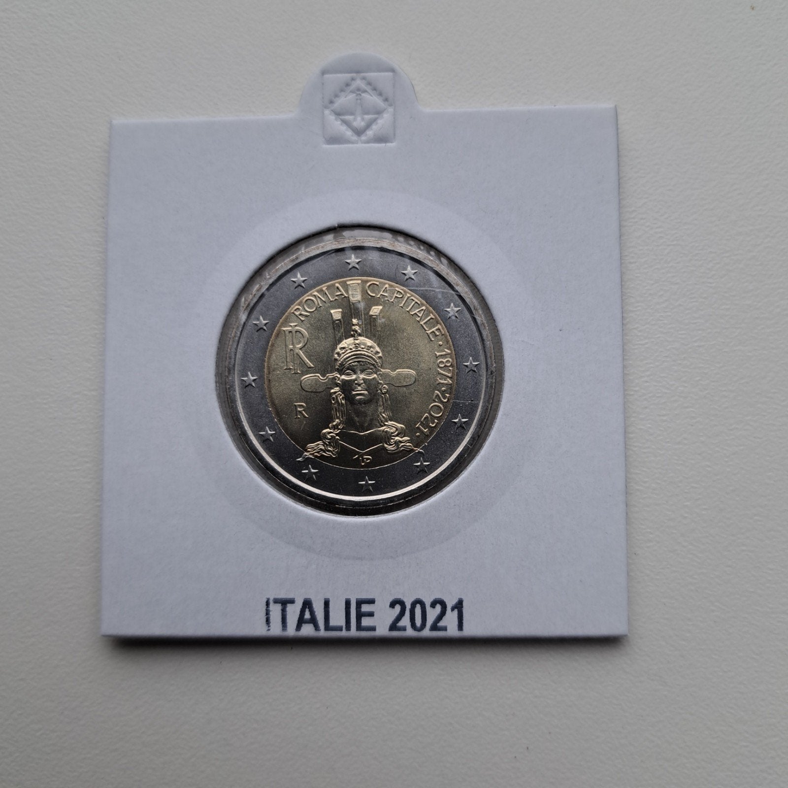 2 Euro Italië 2021 Roma Capitale 150 jaar - UNC, Postzegels en Munten, Ophalen of Verzenden, Italië, 2 euro, Losse munt