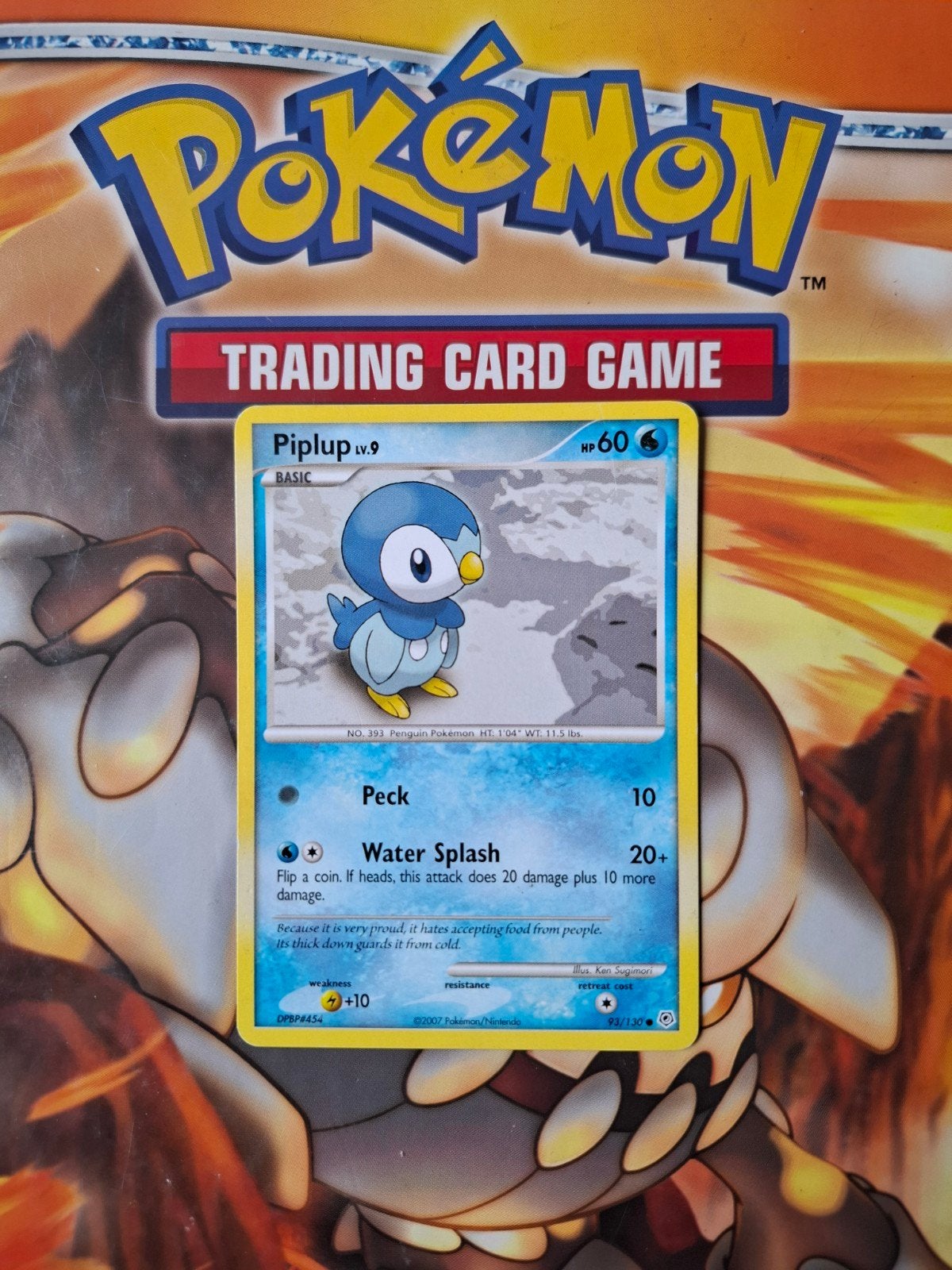 Piplup 93/130 Diamond&Pearl base set pokemon kaart, Ophalen of Verzenden, Gebruikt, Losse kaart