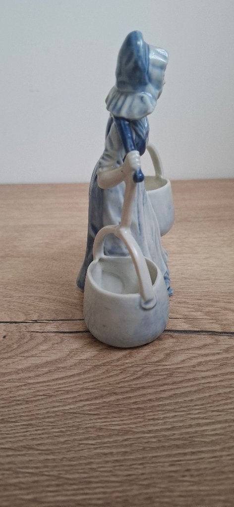Set Vintage Blauw-Wit Porseleinen Beeldjes, Antiek en Kunst, Ophalen of Verzenden