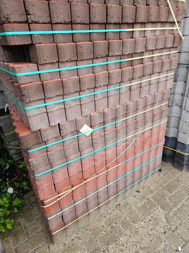 40m2 sinus klinker 8cm brons, Ophalen, Beton, Klinkers