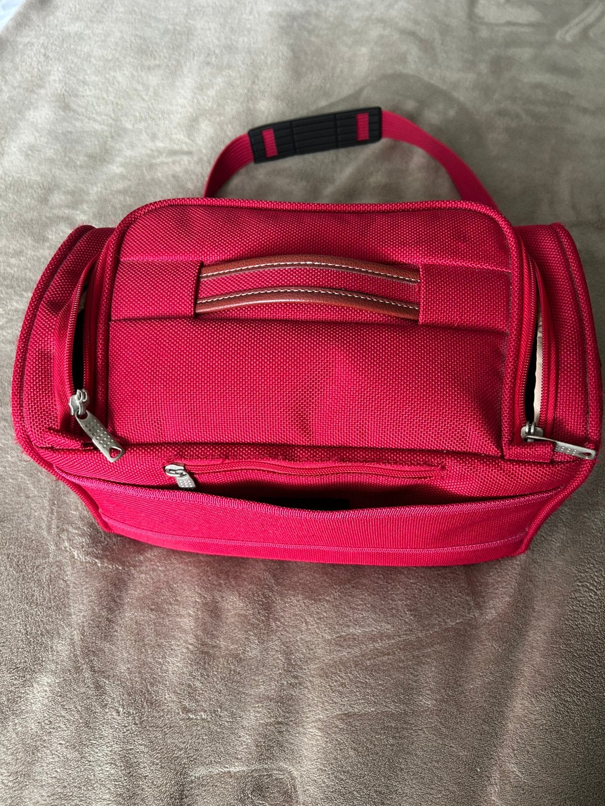 Beautycase opzettas, Sieraden, Tassen en Uiterlijk, Toilettassen, Ophalen, Zo goed als nieuw, Rood, Dame