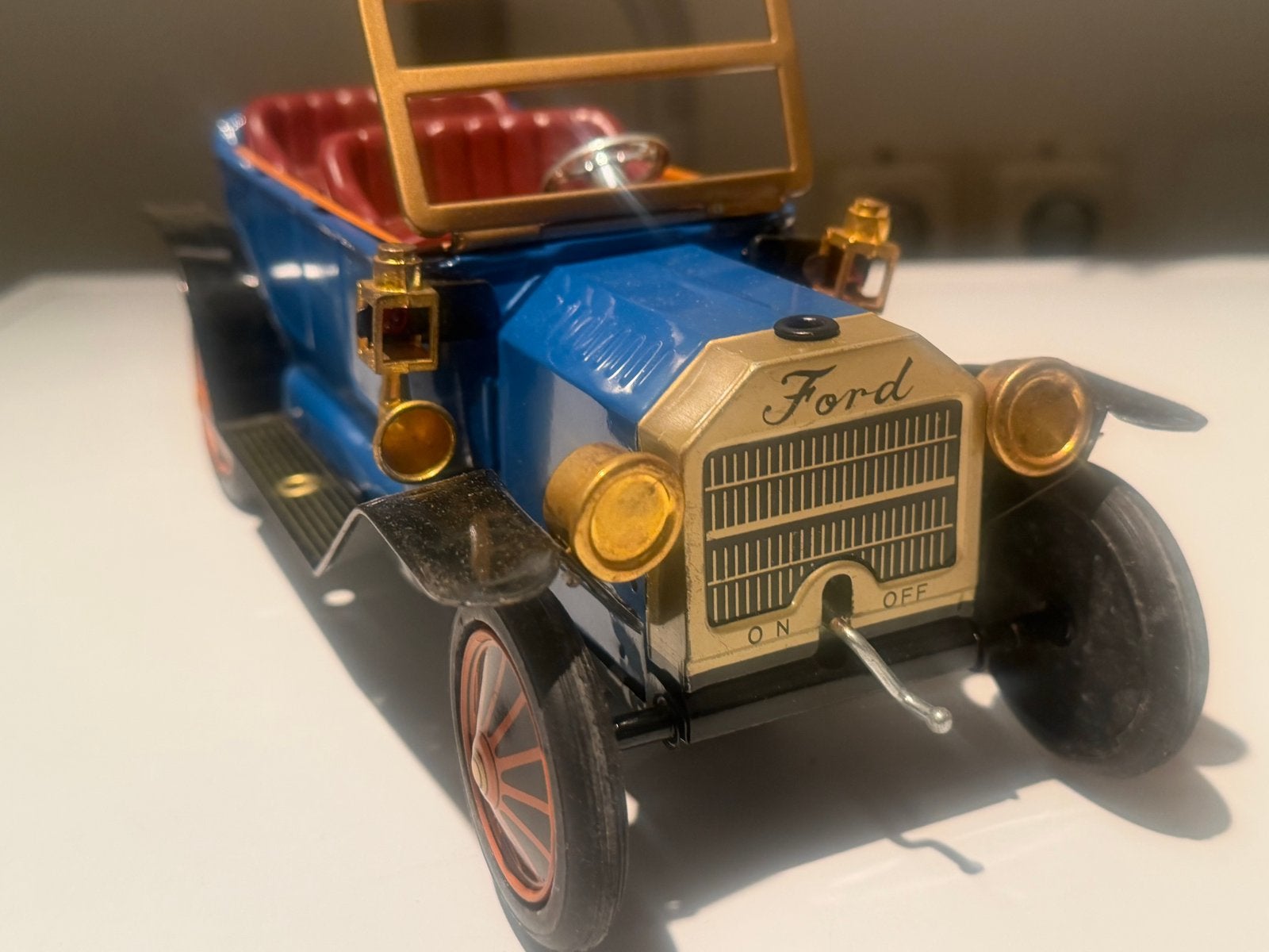 Vintage Ford Model T Speelgoedauto - Blauw, Ophalen of Verzenden