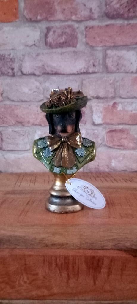 Dutch Style Baroque:Honden Buste Beeld♥️NIEUW♥️, Ophalen of Verzenden, Nieuw, Dier