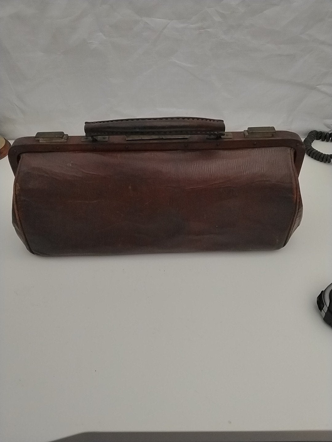 Antieke Leren Dokterskoffer - Vintage Medische Tas, Ophalen of Verzenden