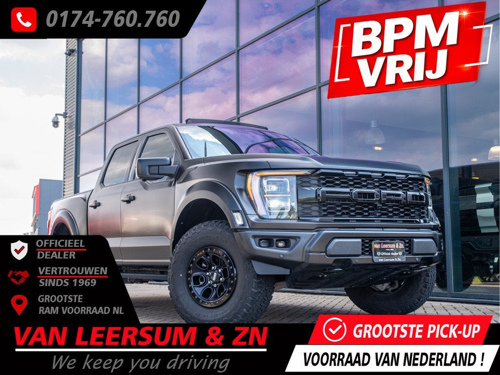 Ford USA F-150 3.5 V6 Ecoboost SuperCrew Raptor | Matzwarte, Automaat, Zwart, Bedrijf, Vierwielaandrijving