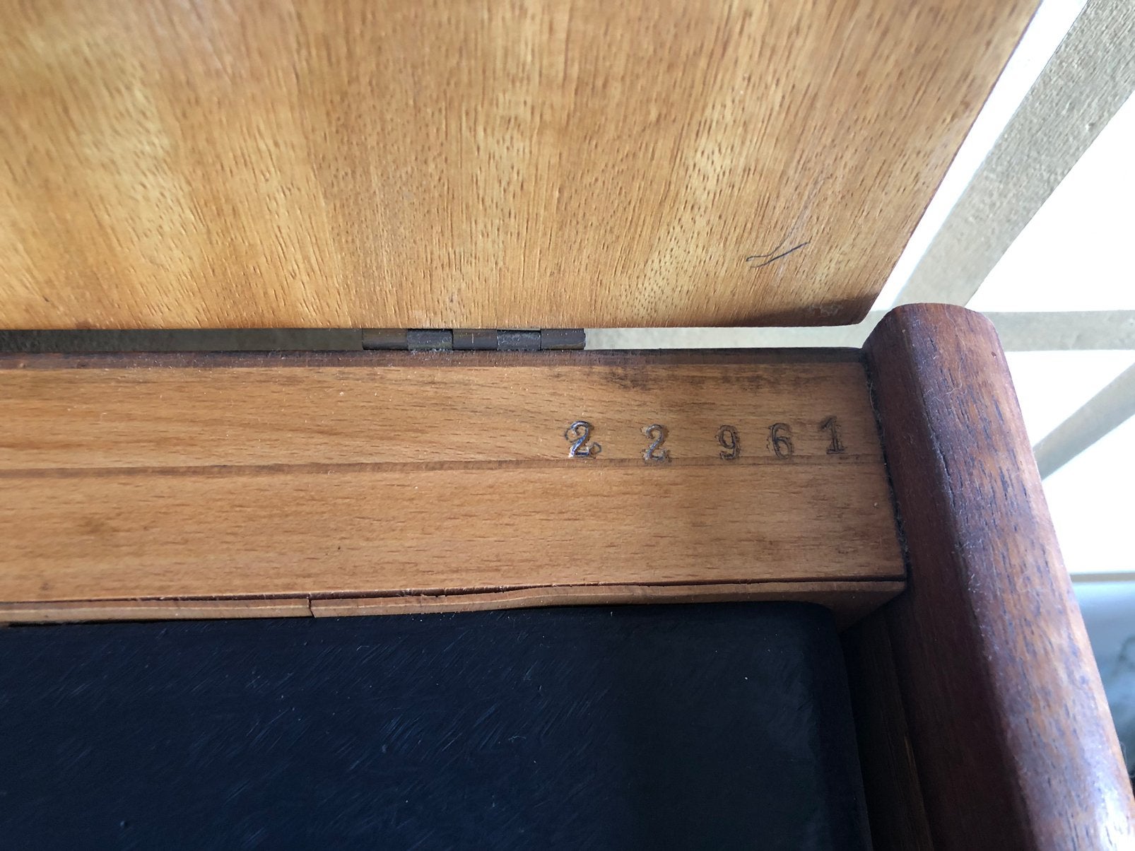 Rippen piano vintage in goede staat., Ophalen, Gebruikt, Bruin, Piano