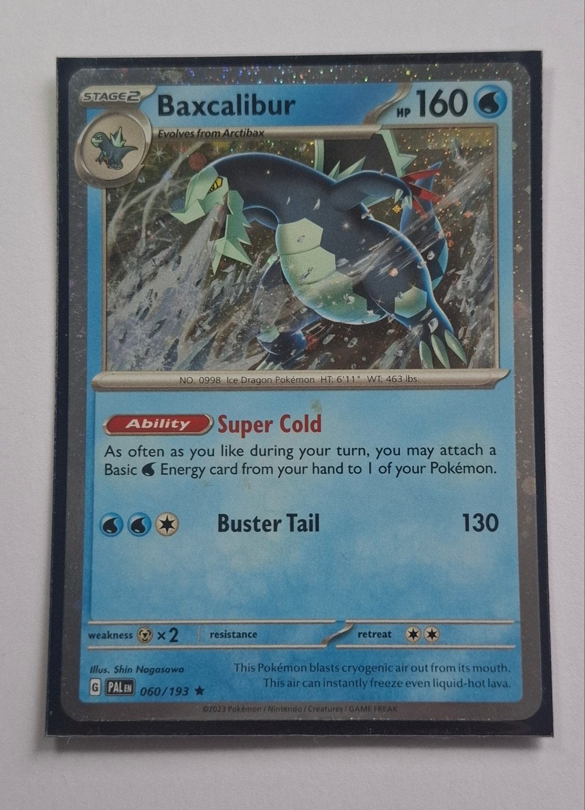 Baxcalibur Pokémon kaart - Uitstekende staat, Ophalen of Verzenden, Zo goed als nieuw, Losse kaart, Foil