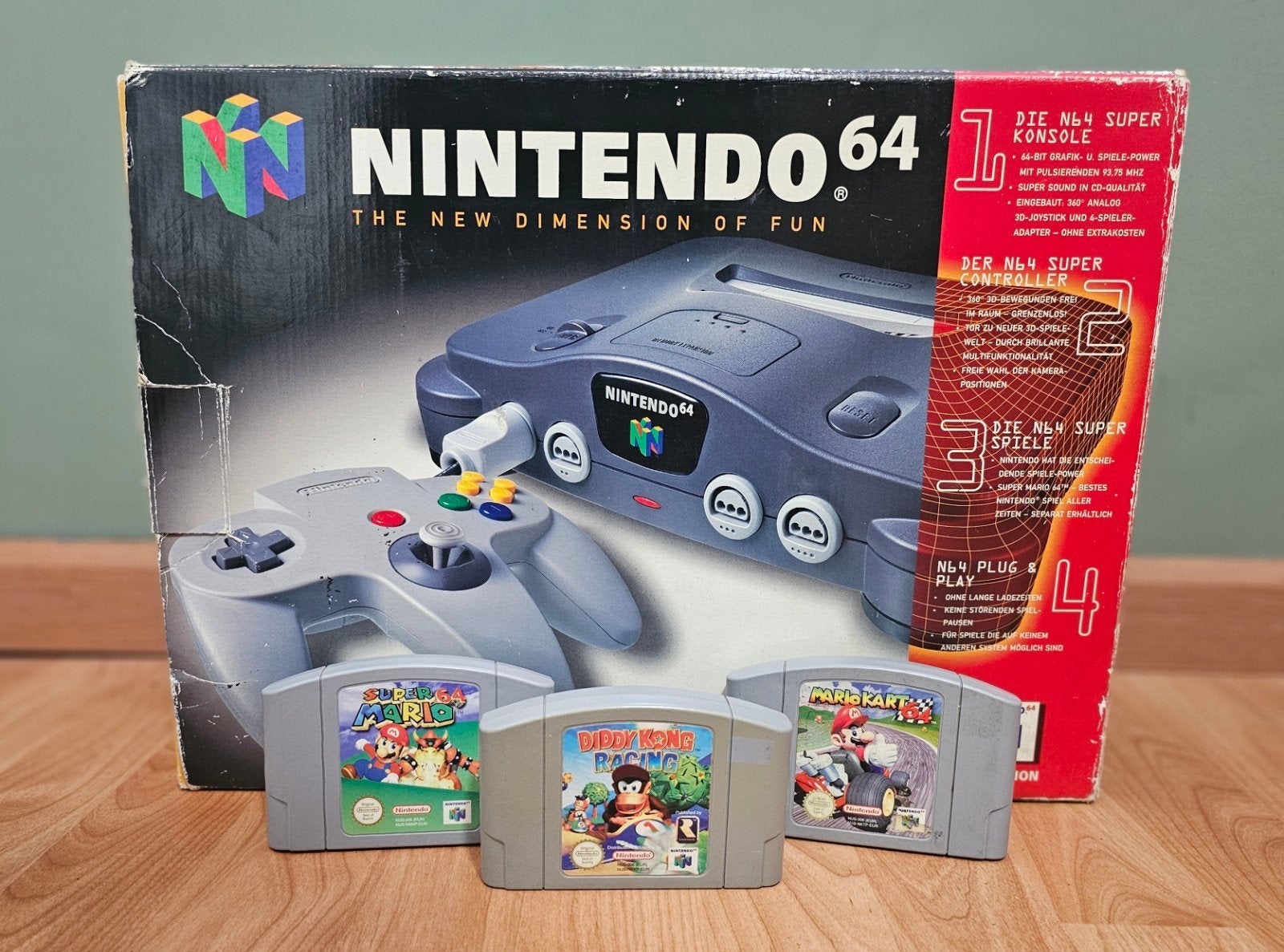 Cib Nintendo 64 met 3 spellen, Spelcomputers en Games, Spelcomputers | Nintendo 64, Ophalen of Verzenden, Zo goed als nieuw, Met 1 controller