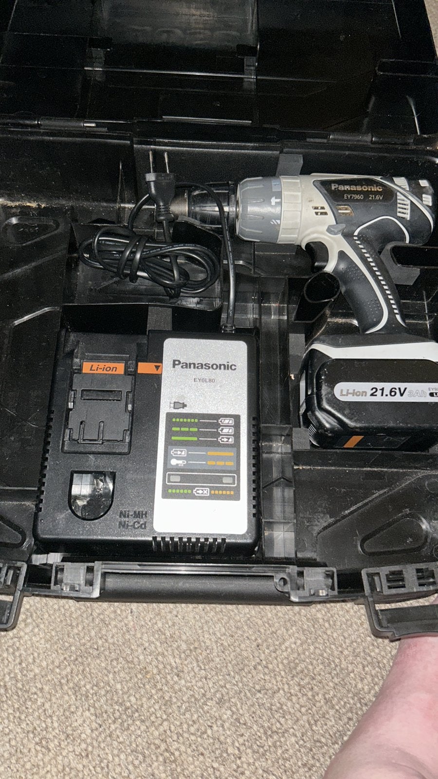 Panasonic EY7960 21,6Volt, Ophalen, Gebruikt, Boormachine, Variabele snelheid