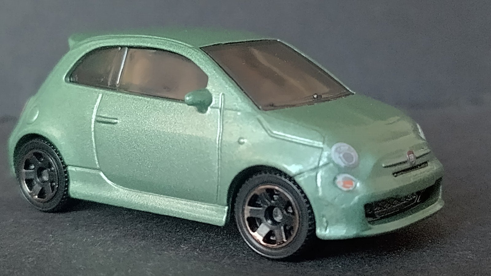 Fiat 500 Turbo green 1:64 3inch Matchbox Pol, Auto, Verzenden, ., Nieuw