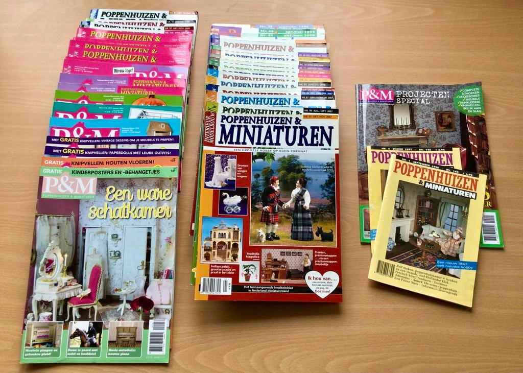 Grote stapel Poppenhuis & Miniaturen Magazines (41 stuks), Ophalen of Verzenden, Gebruikt, Overige typen
