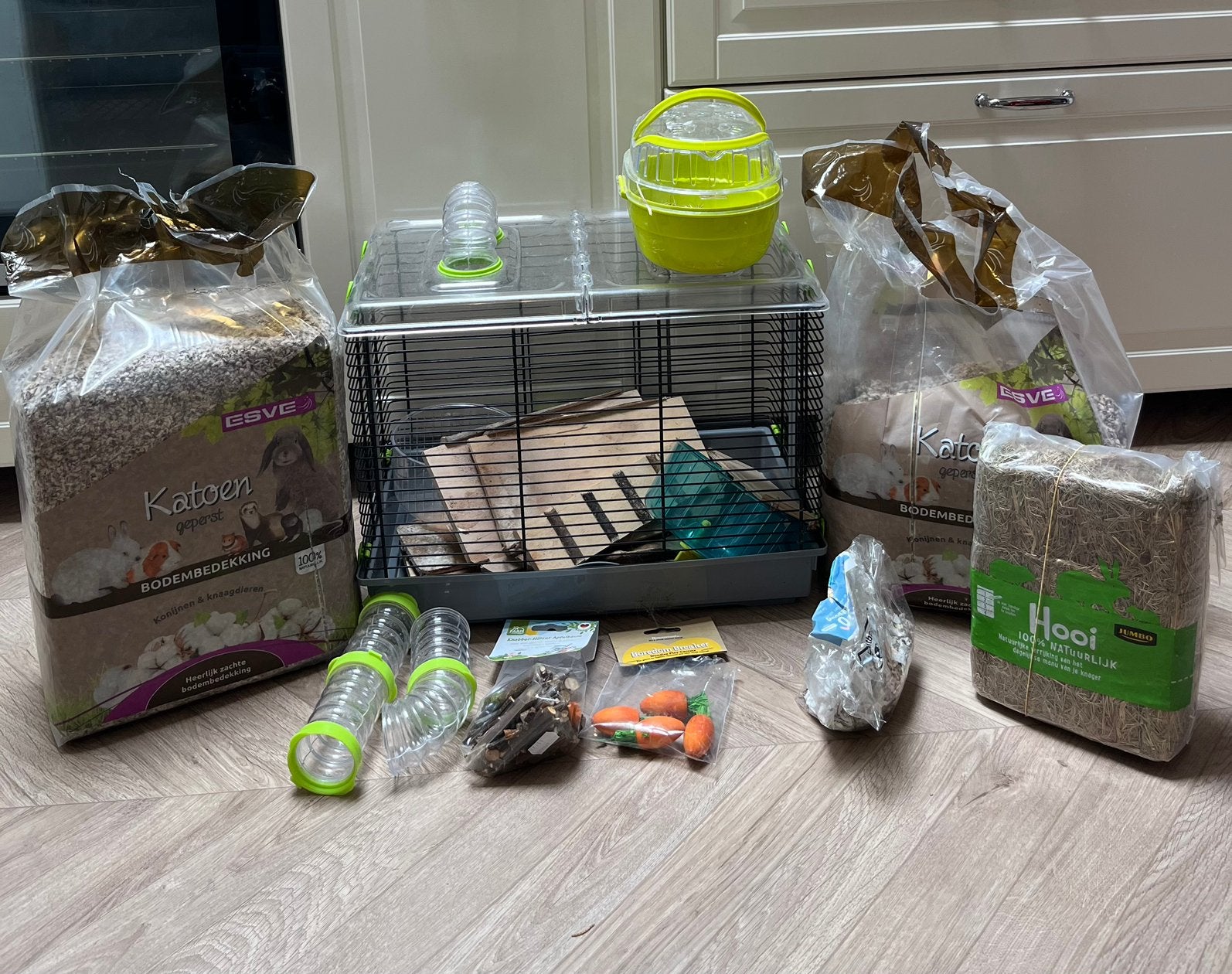 Hamsterkooi met accessoires, Dieren en Toebehoren, Minder dan 60 cm, Kooi, Minder dan 75 cm, Ophalen of Verzenden