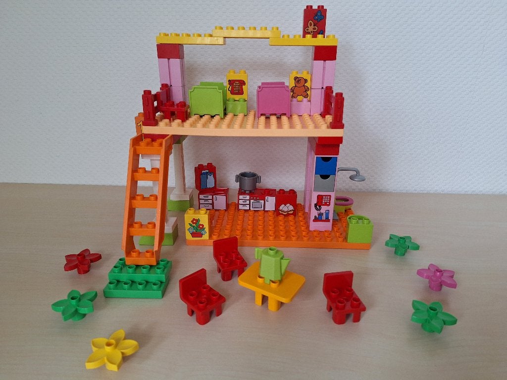* Duplo: Groot huis met inrichting, interieur *, Gebruikt, Overige thema's, Ophalen of Verzenden, Duplo