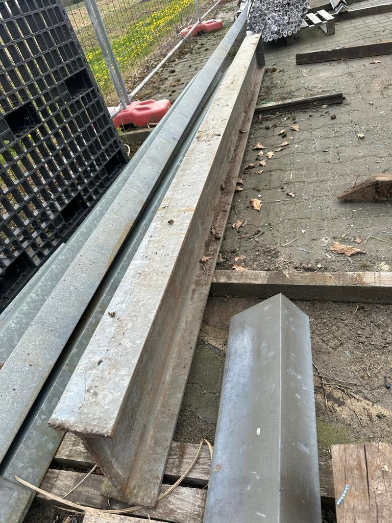 Diverse ijzeren balken, buizen en kokers, Doe-het-zelf en Verbouw, Metalen, Gebruikt, IJzer, Ophalen of Verzenden