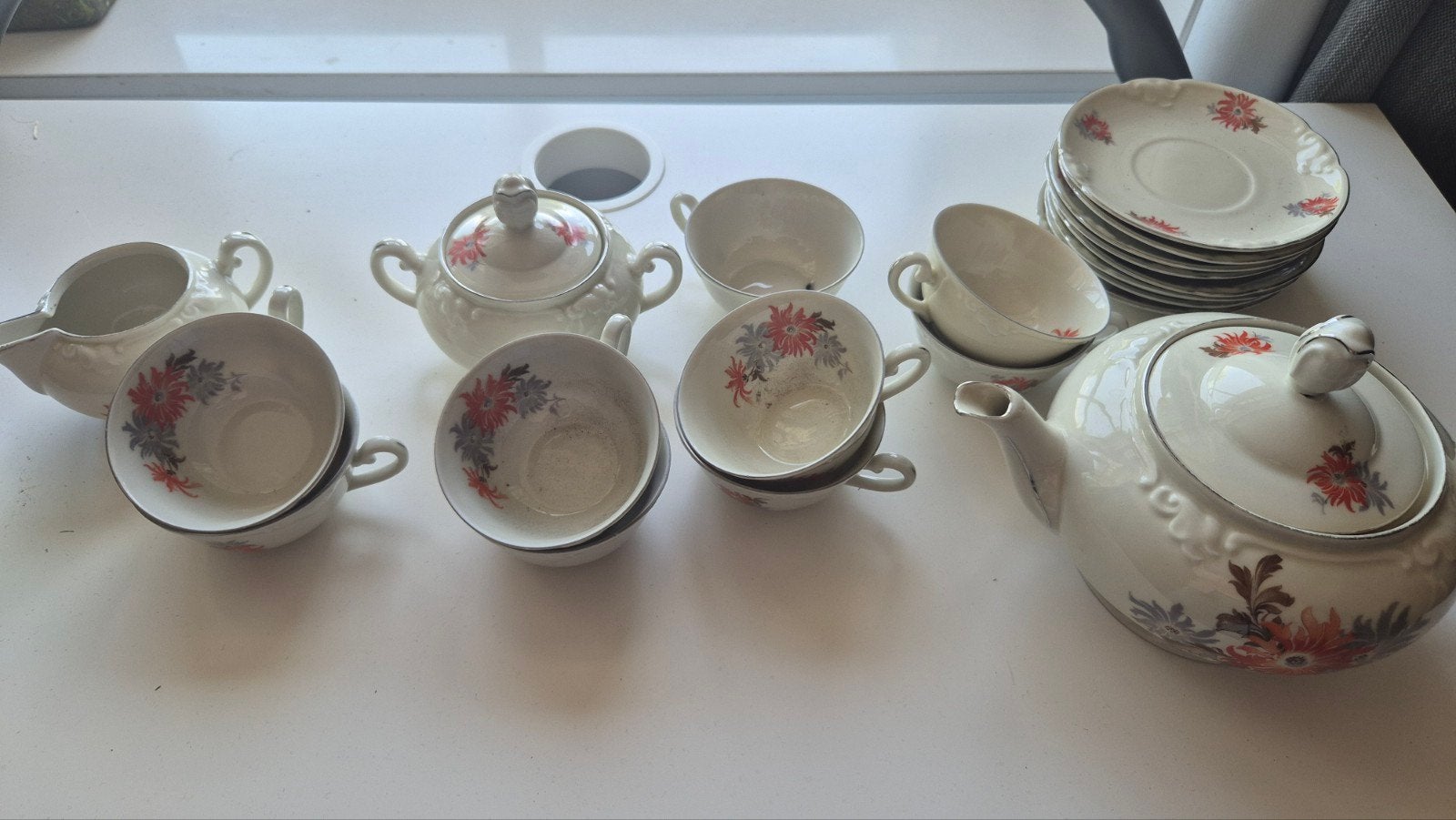 Compleet Rieber Mitterteich Servies - 8 Kop en Schotels, Ophalen of Verzenden