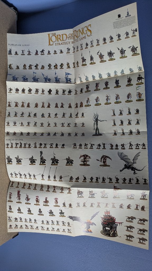 The Hobbit SBG Miniatures Range Poster/Lord of the Rings SBG, Hobby en Vrije tijd, Ophalen of Verzenden, Lord of the Rings